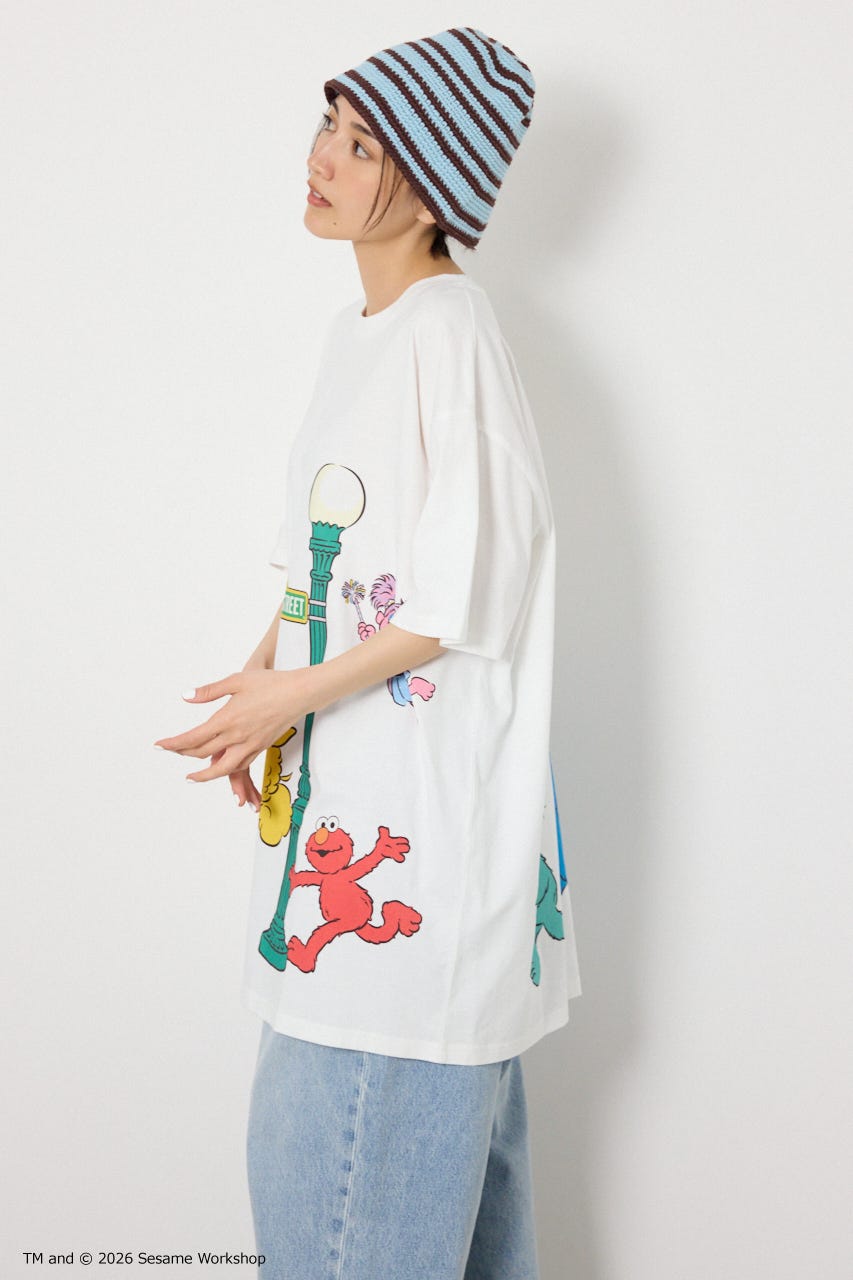 (SESAME STREET)Tワンピース O/WHT FREE