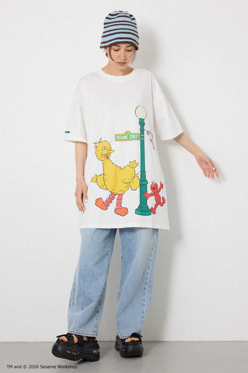 (SESAME STREET)Tワンピース O/WHT FREE