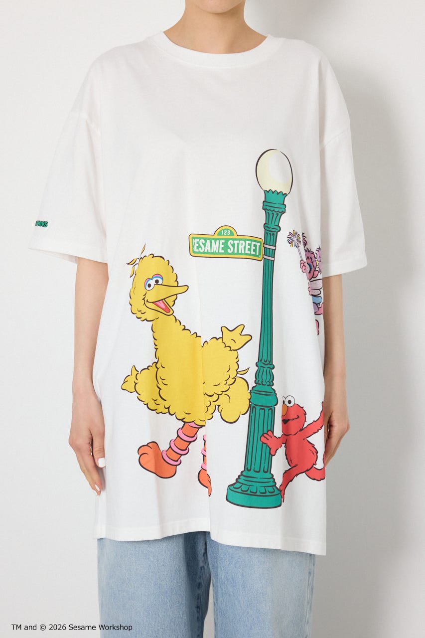 (SESAME STREET)Tワンピース O/WHT FREE