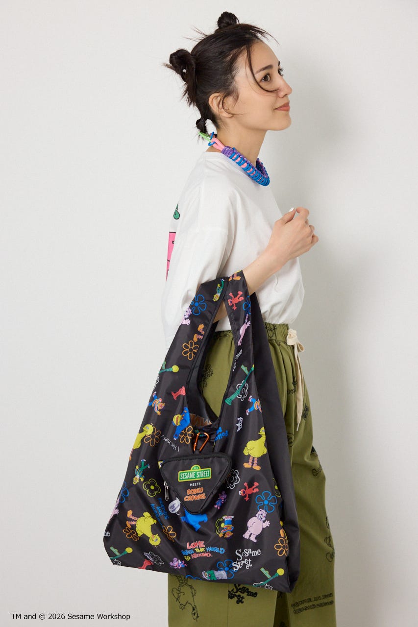 (SESAME STREET) エコバッグ BLK FREE