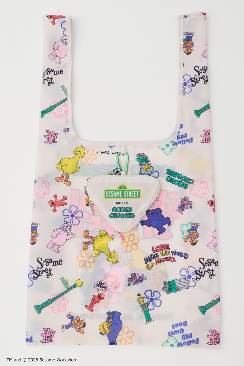 (SESAME STREET) エコバッグ O/WHT FREE