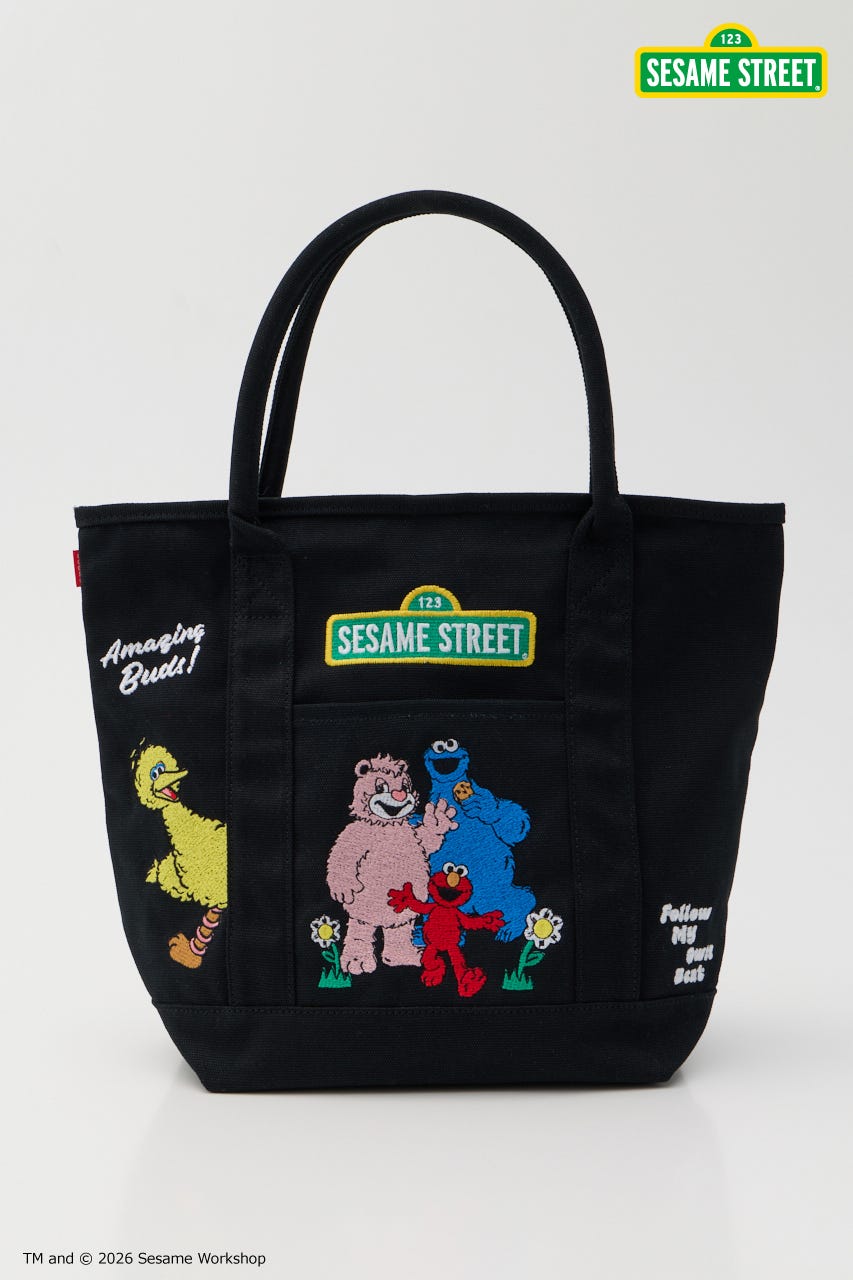 (SESAME STREET) FRIEND TOTE BLK FREE