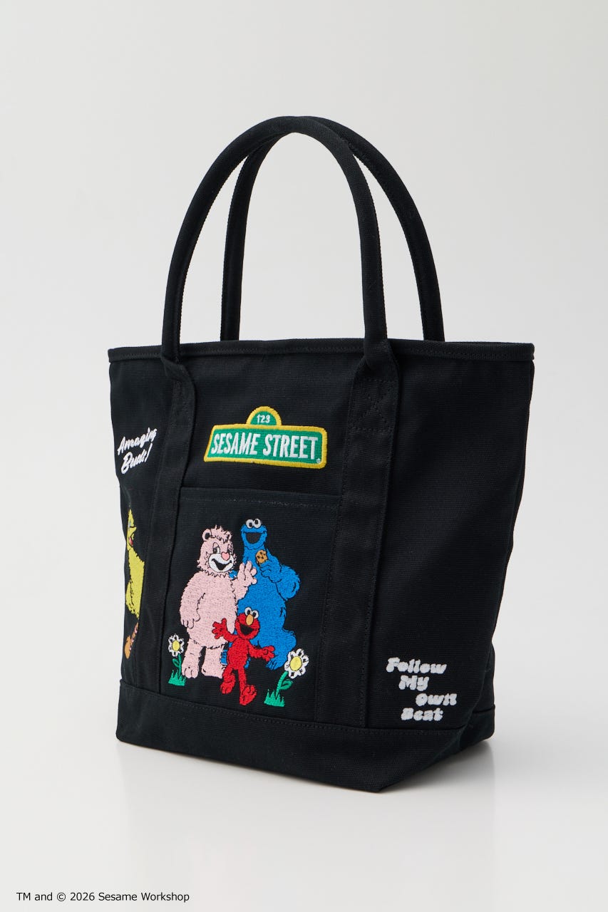 (SESAME STREET) FRIEND TOTE BLK FREE