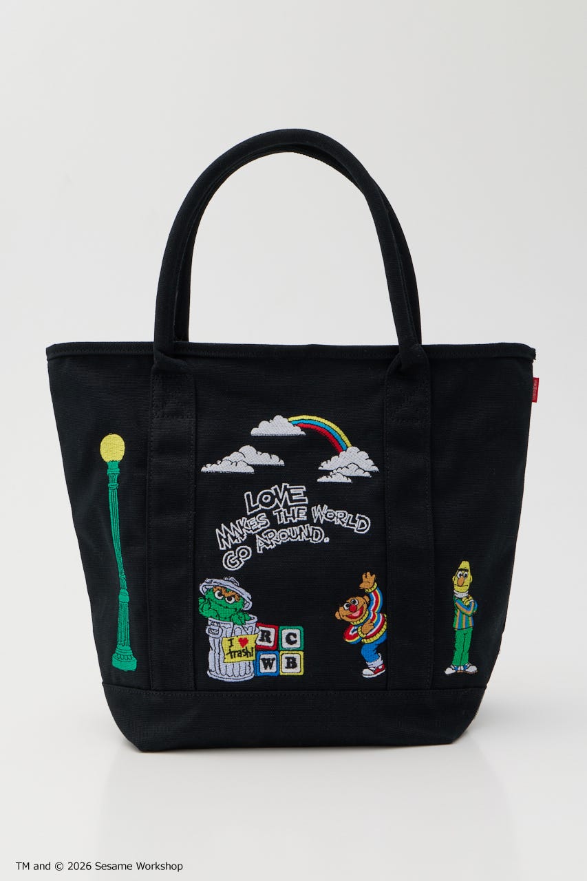 (SESAME STREET) FRIEND TOTE BLK FREE