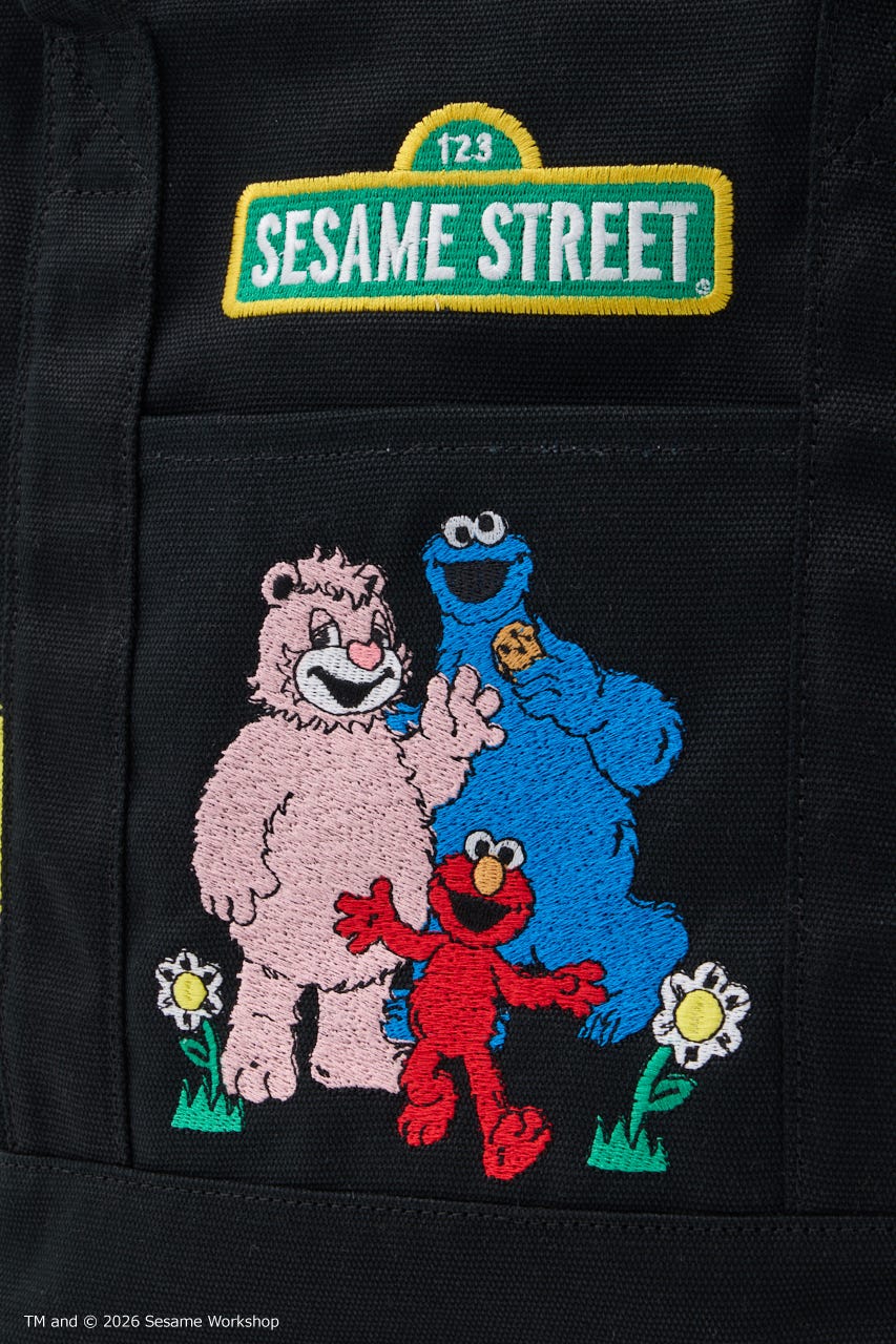 (SESAME STREET) FRIEND TOTE BLK FREE