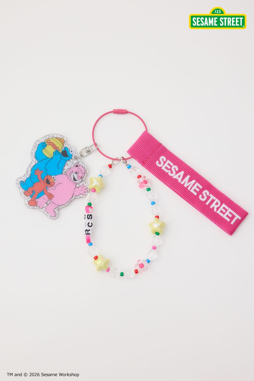 (SESAME STREET) ストラップキーホルダー PNK FREE