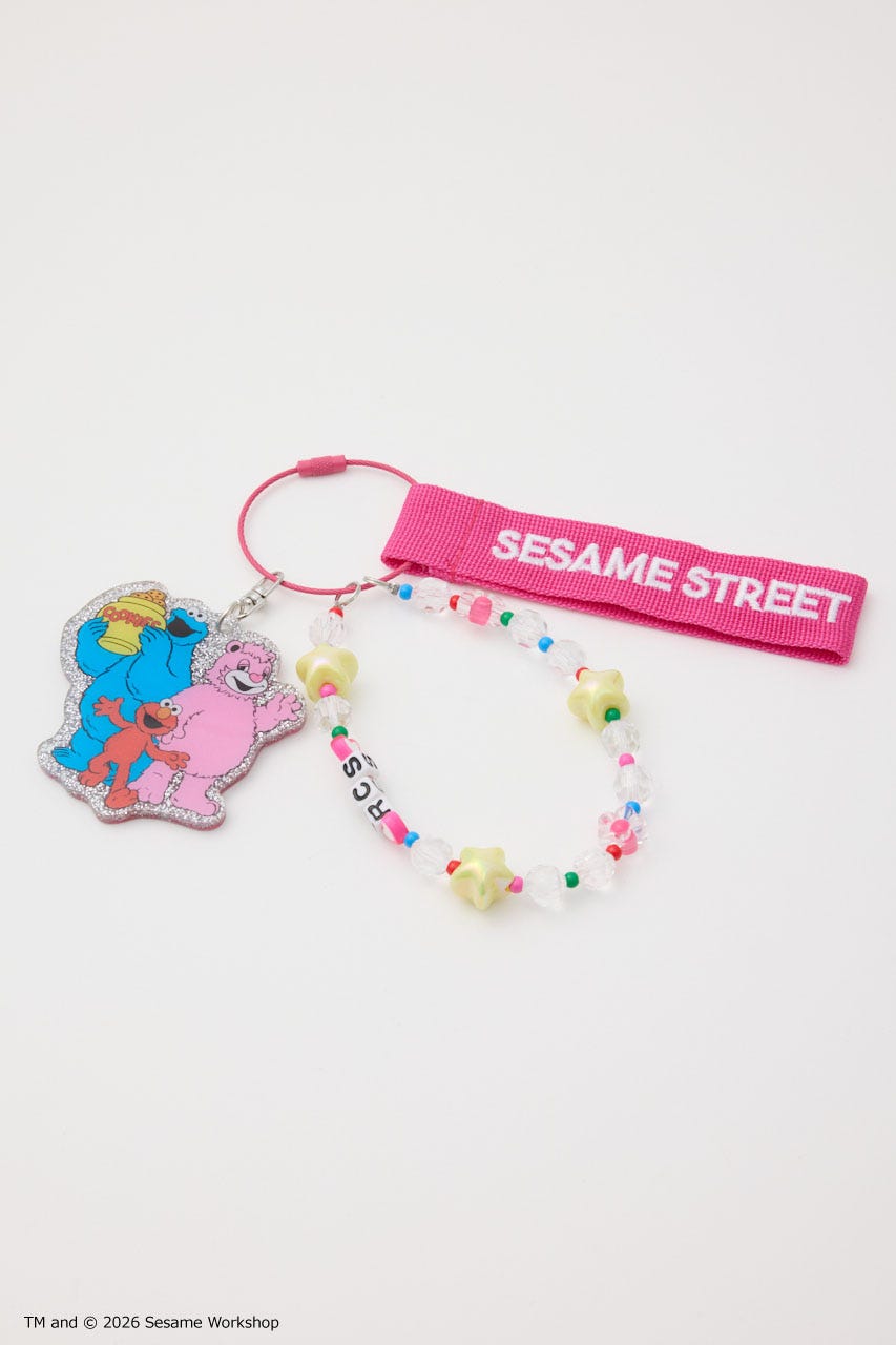 (SESAME STREET) ストラップキーホルダー PNK FREE