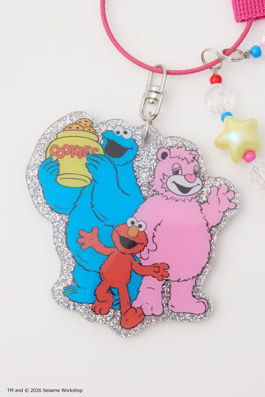 (SESAME STREET) ストラップキーホルダー PNK FREE