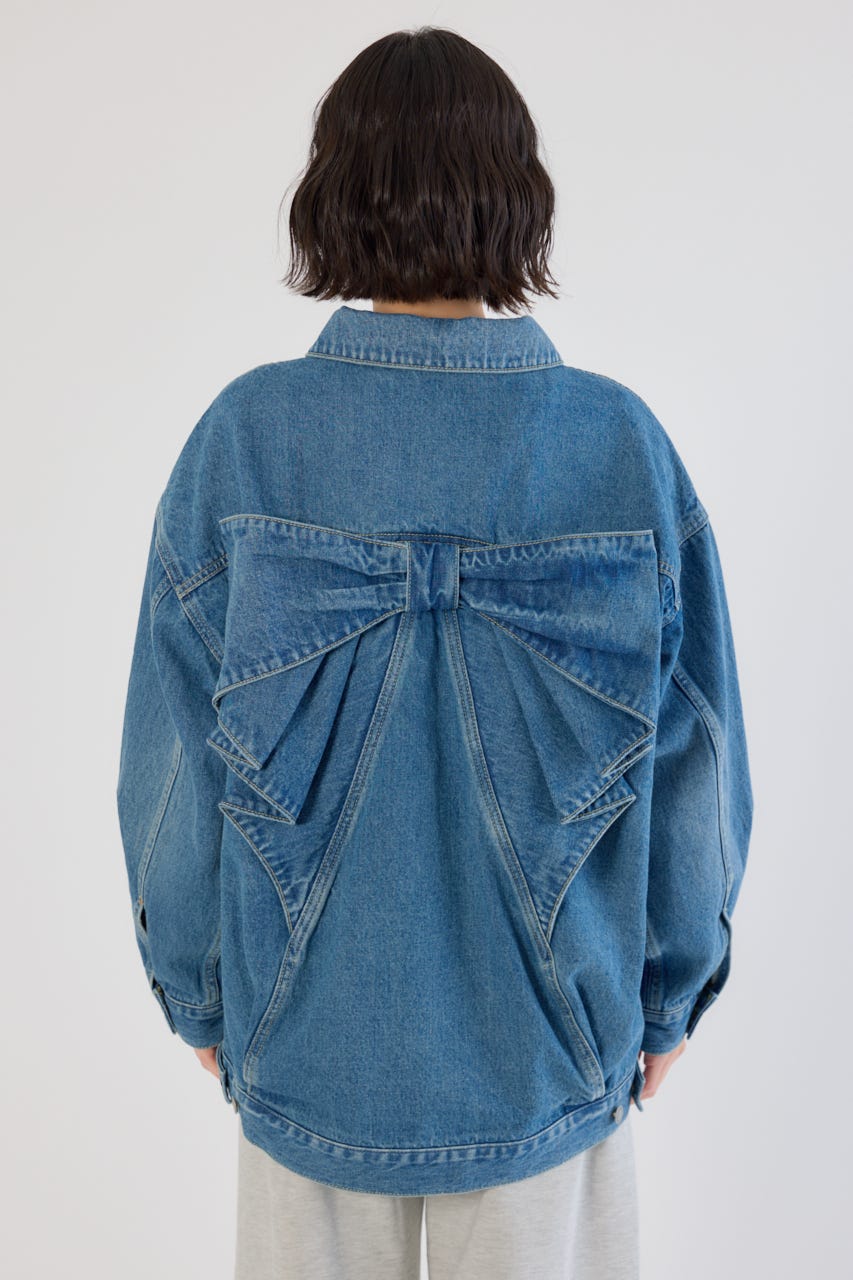 ビッグリボンデニムジャケット BLU FREE