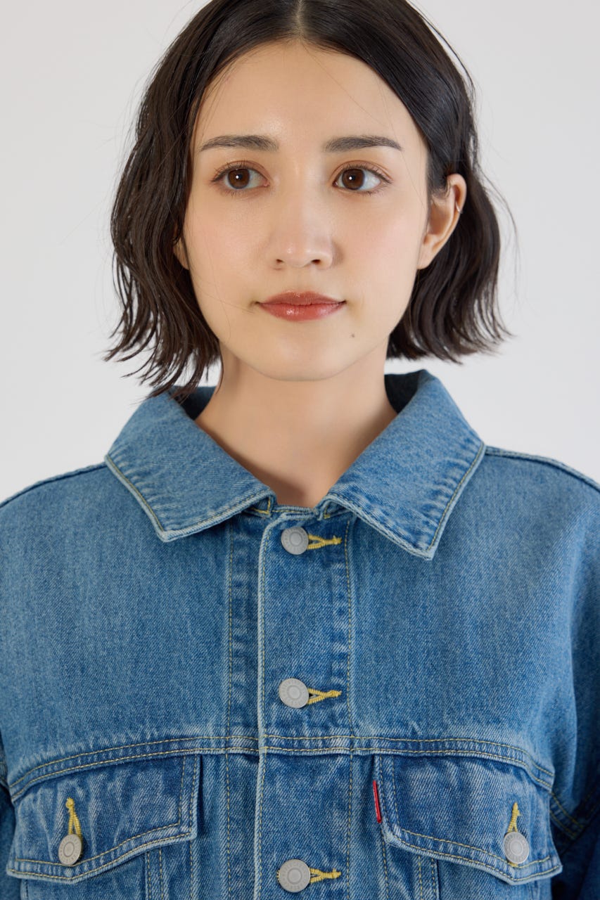 ビッグリボンデニムジャケット BLU FREE
