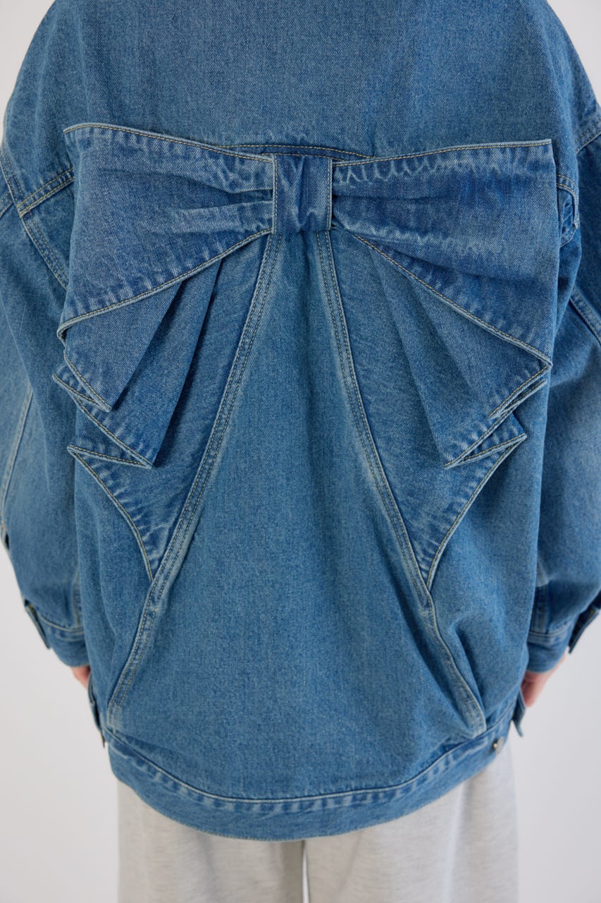 ビッグリボンデニムジャケット BLU FREE