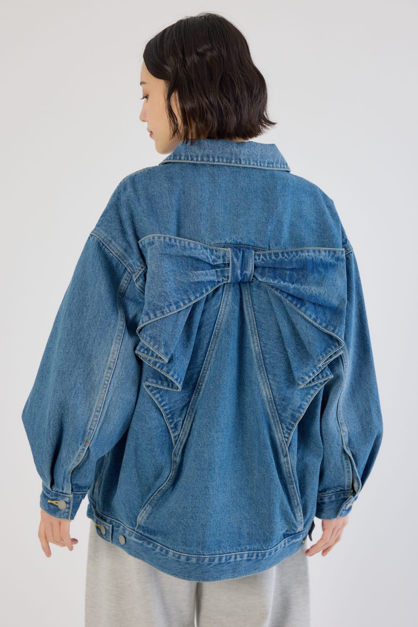 ビッグリボンデニムジャケット BLU FREE