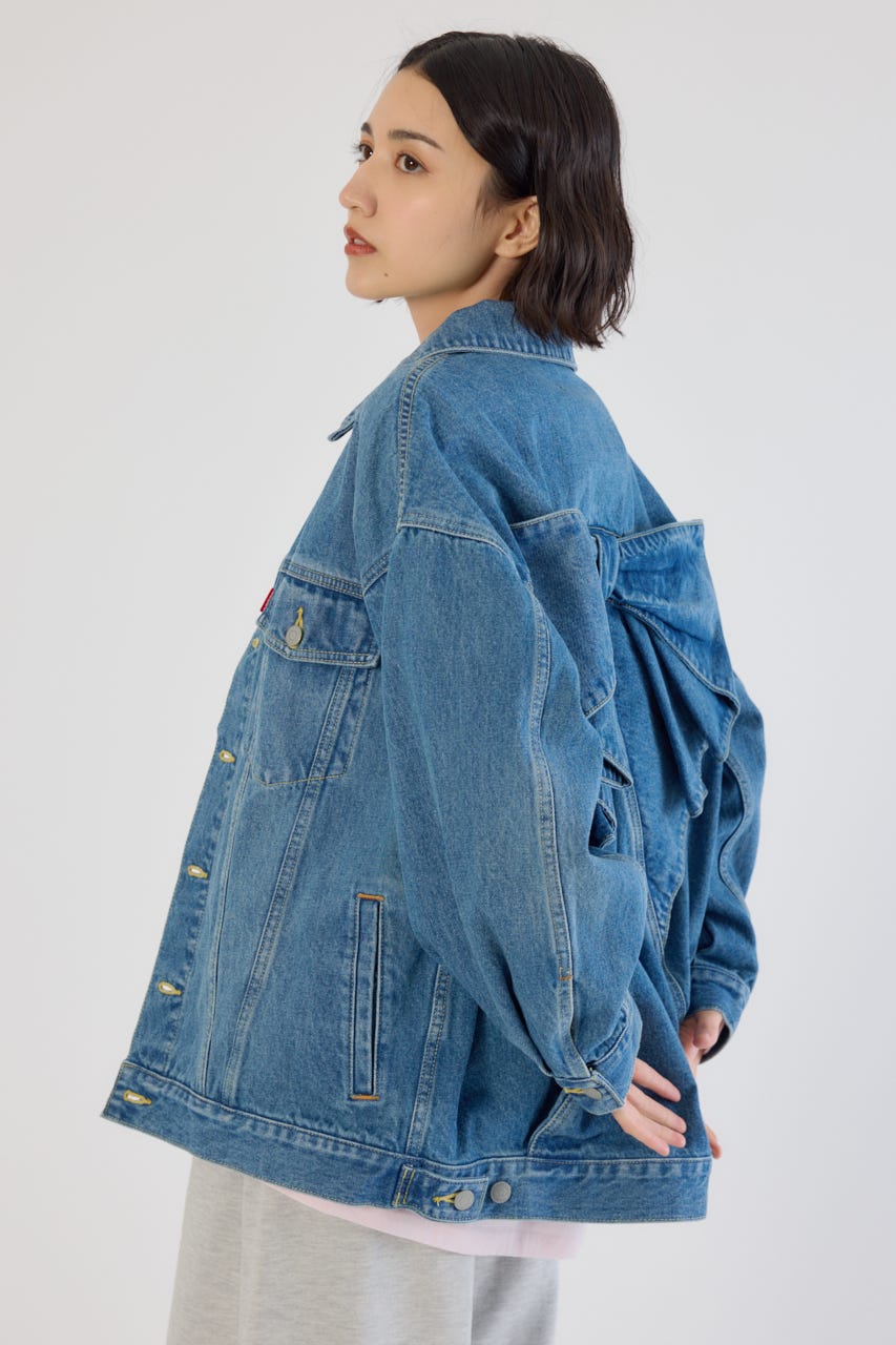 ビッグリボンデニムジャケット BLU FREE