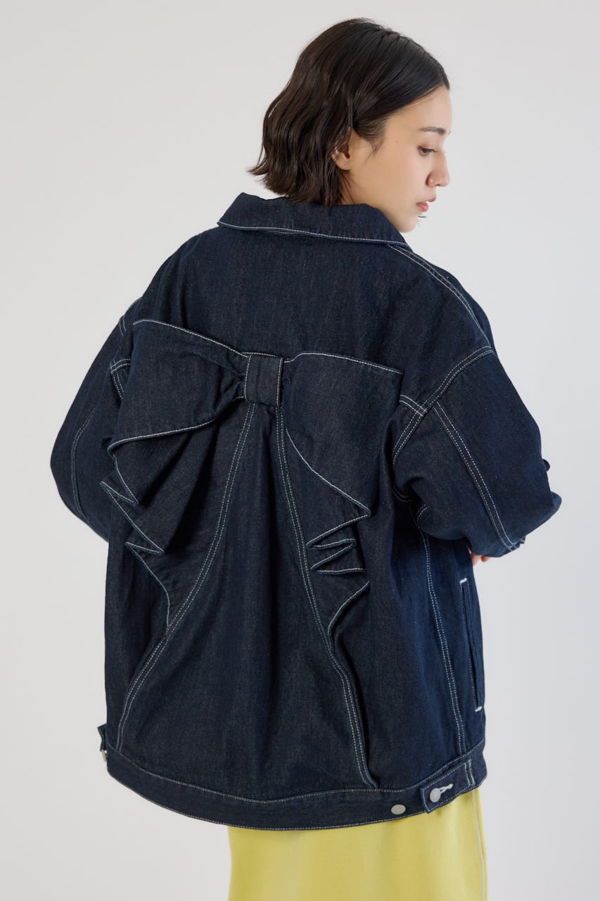 ビッグリボンデニムジャケット One Wash FREE