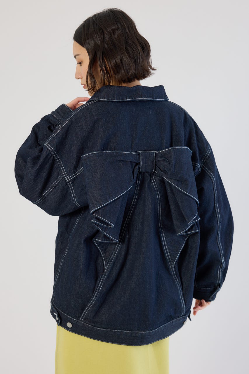 ビッグリボンデニムジャケット One Wash FREE