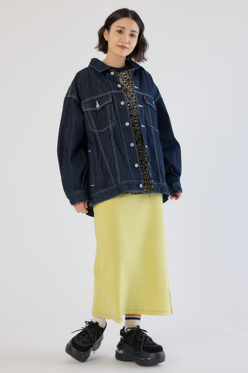 ビッグリボンデニムジャケット One Wash FREE