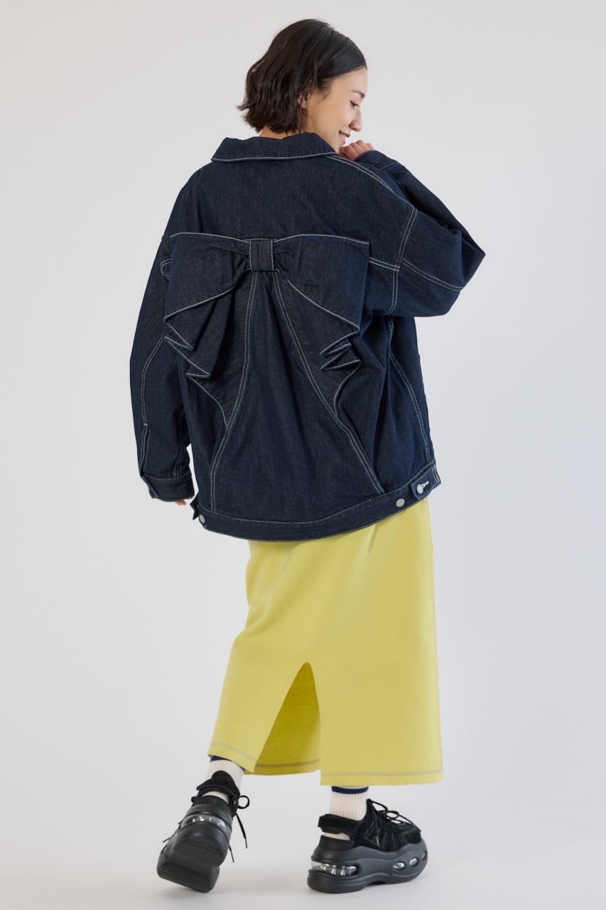 ビッグリボンデニムジャケット One Wash FREE