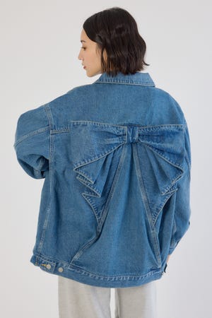 ビッグリボンデニムジャケット