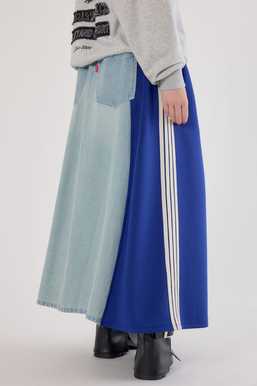 カスタムトラック デニムスカート 柄BLU FREE