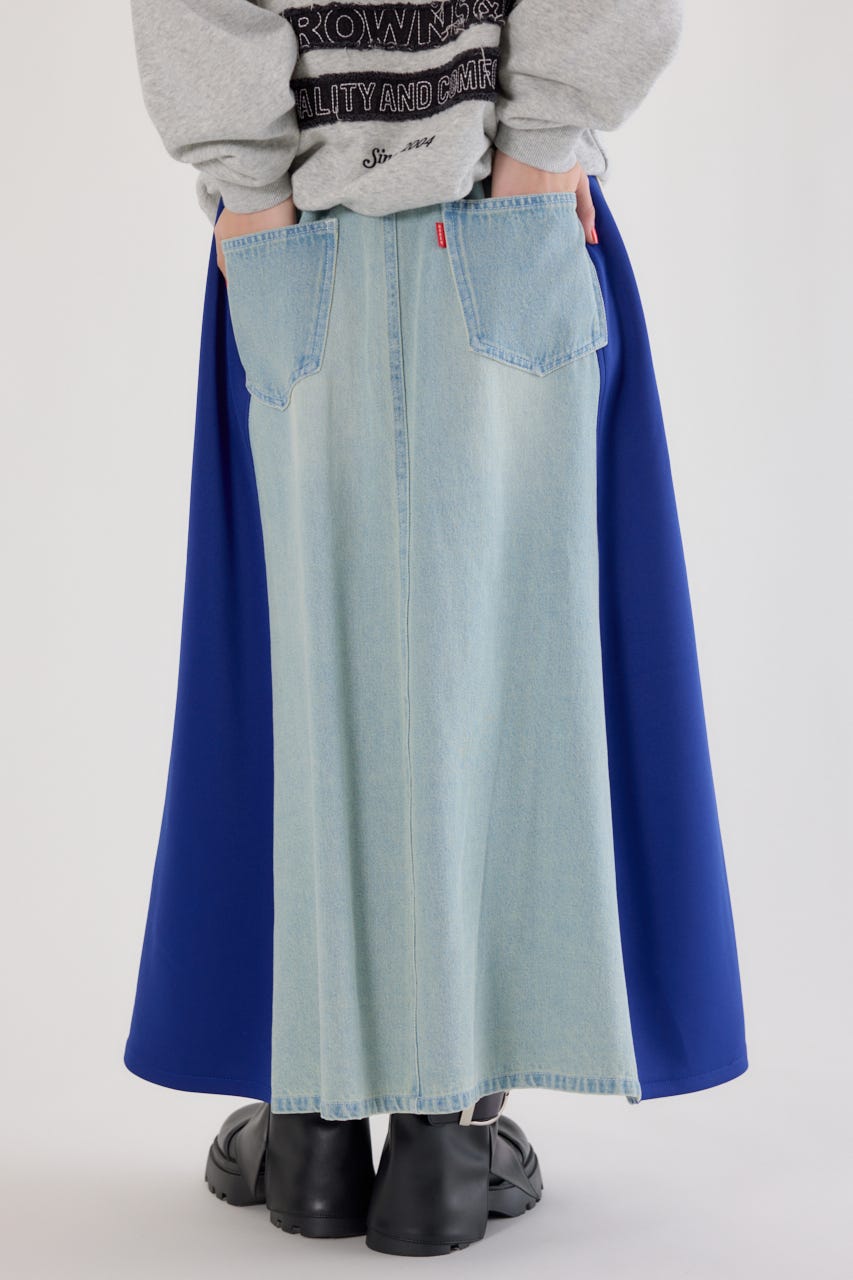 カスタムトラック デニムスカート 柄BLU FREE