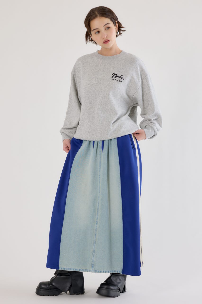 カスタムトラック デニムスカート 柄BLU FREE