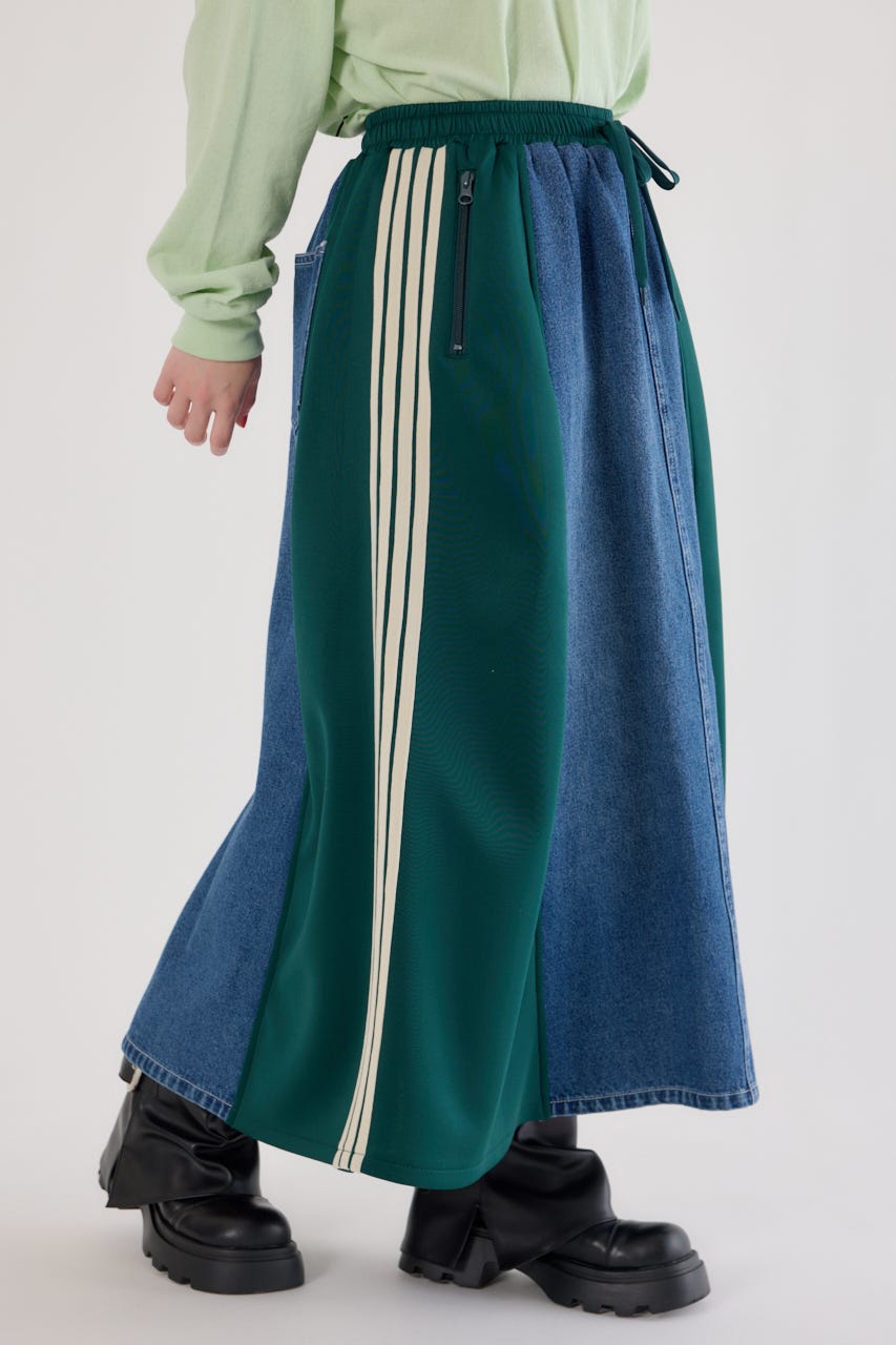 カスタムトラック デニムスカート 柄GRN FREE