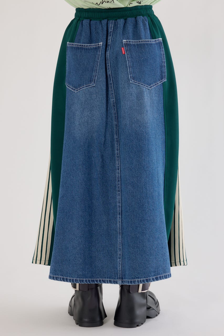 カスタムトラック デニムスカート 柄GRN FREE