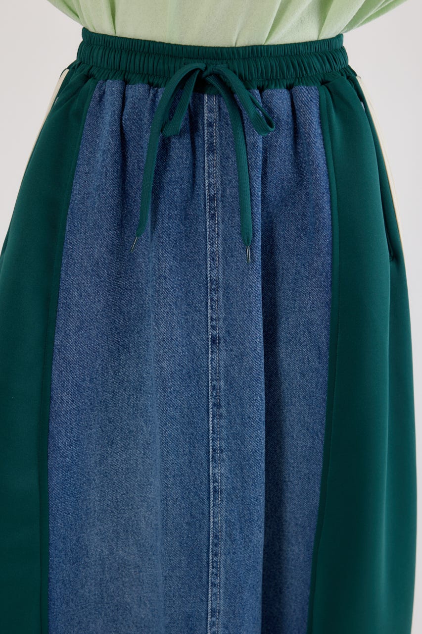 カスタムトラック デニムスカート 柄GRN FREE