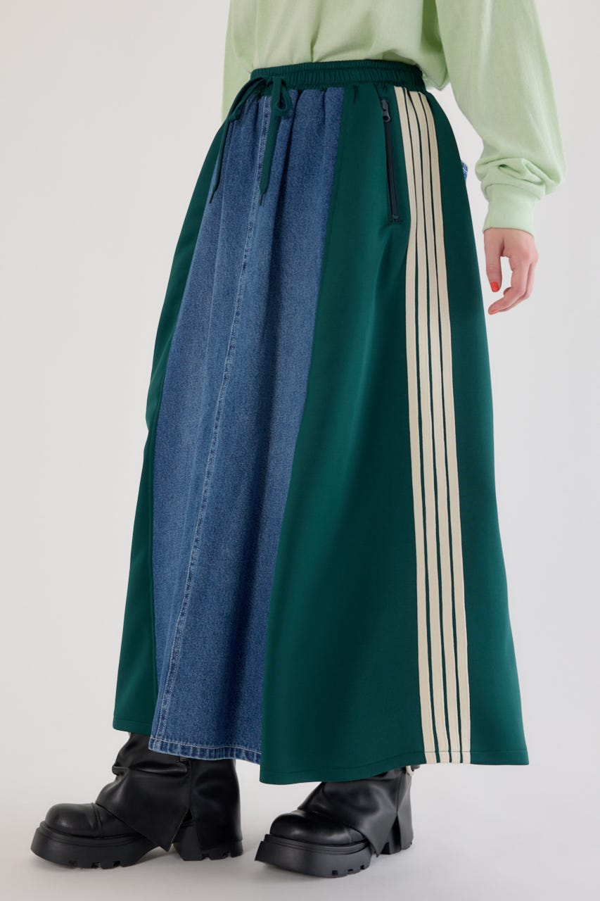 カスタムトラック デニムスカート 柄GRN FREE