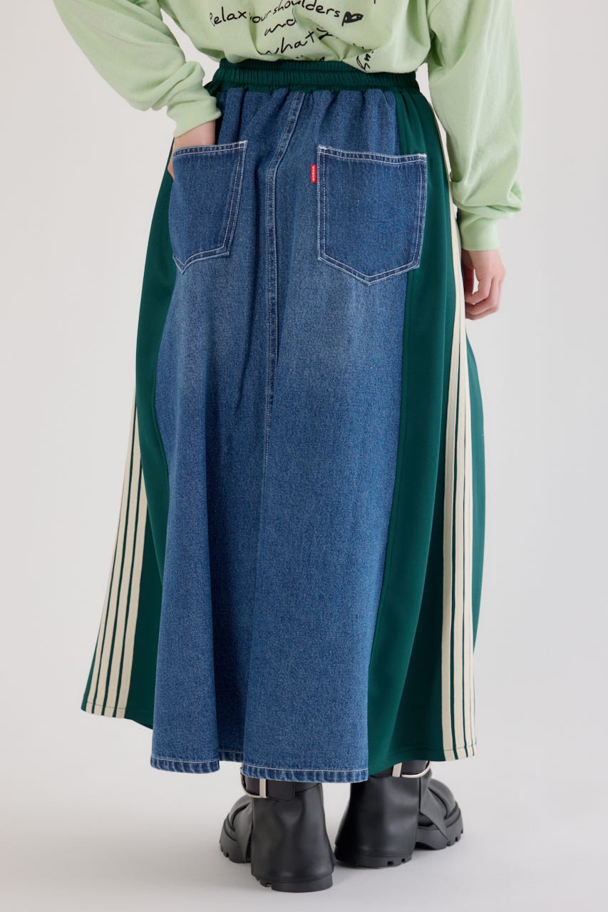 カスタムトラック デニムスカート 柄GRN FREE