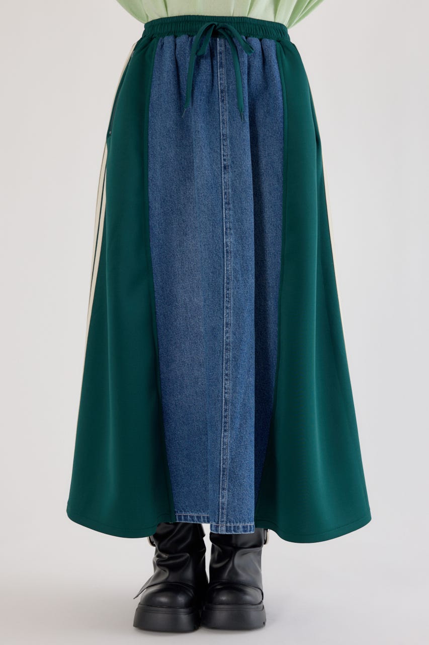 カスタムトラック デニムスカート 柄GRN FREE