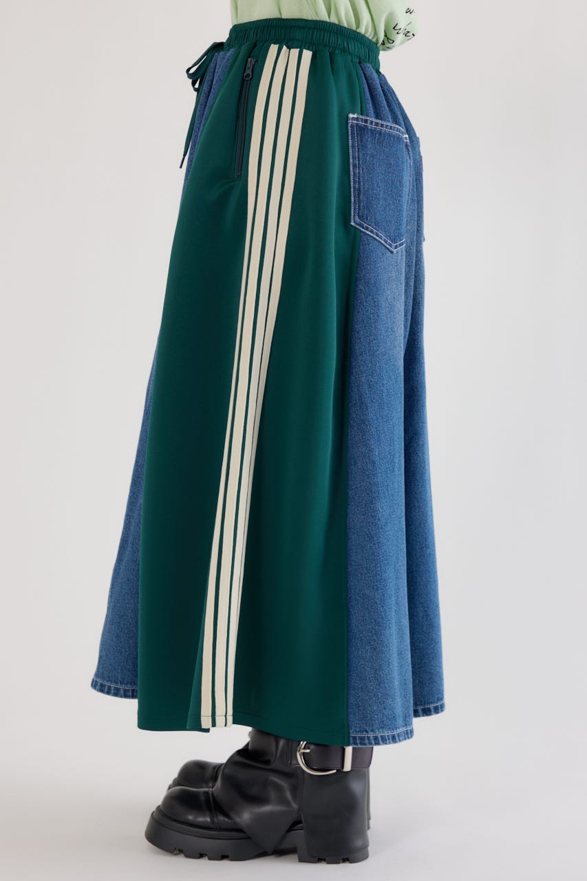 カスタムトラック デニムスカート 柄GRN FREE