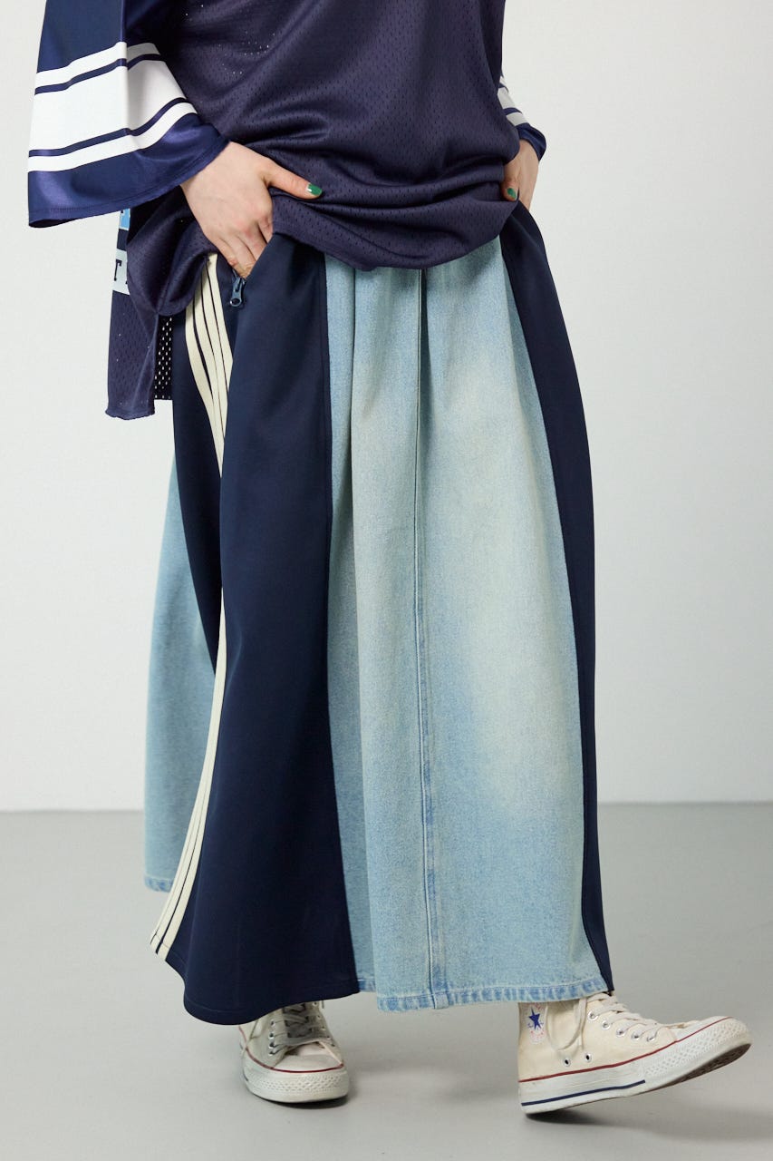 カスタムトラック デニムスカート 柄NVY FREE