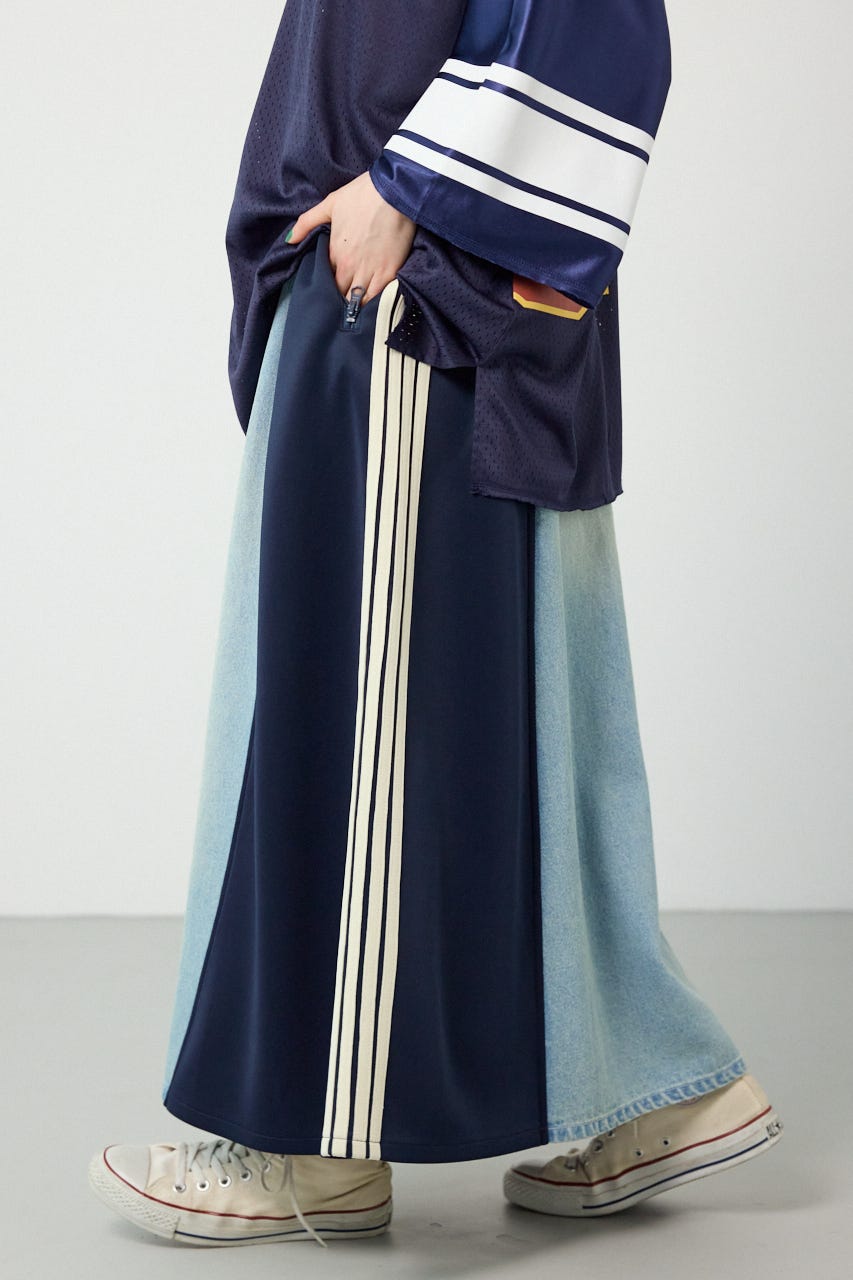 カスタムトラック デニムスカート 柄NVY FREE