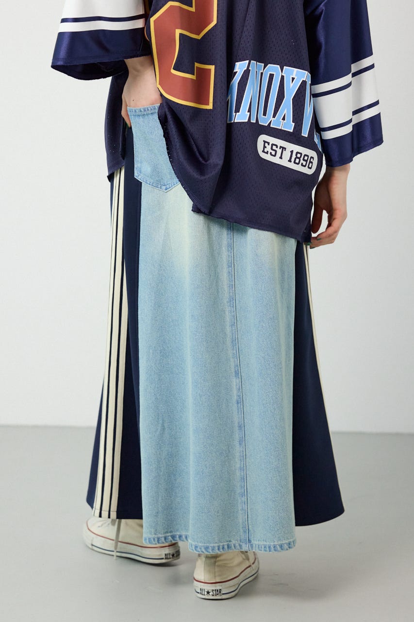 カスタムトラック デニムスカート 柄NVY FREE