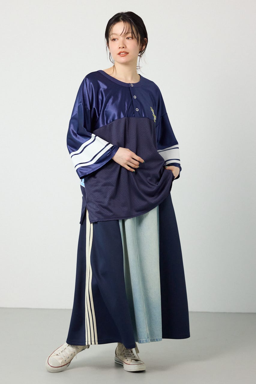 カスタムトラック デニムスカート 柄NVY FREE