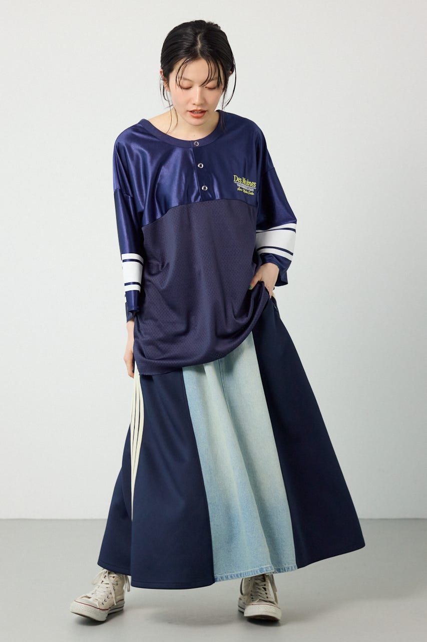 カスタムトラック デニムスカート 柄NVY FREE