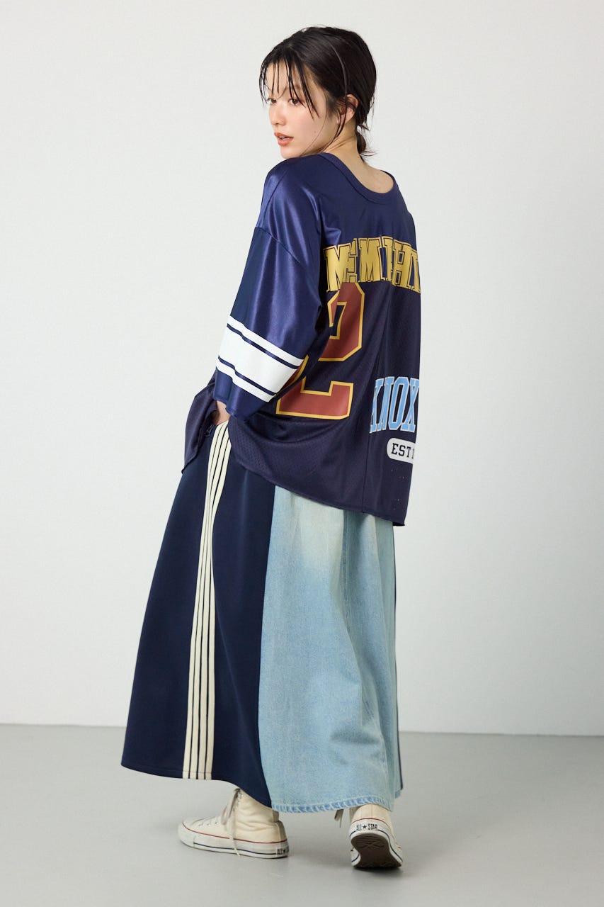 カスタムトラック デニムスカート 柄NVY FREE