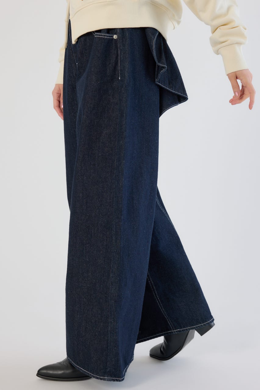 ビッグリボンデニムパンツ One Wash S