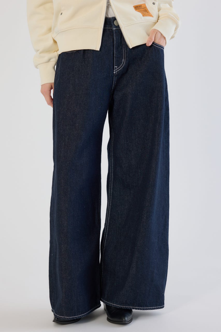 ビッグリボンデニムパンツ One Wash S