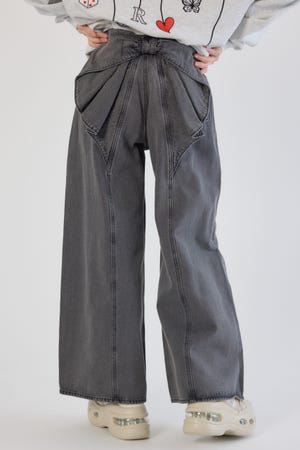 ビッグリボンデニムパンツ