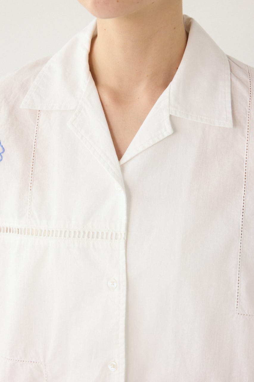 INDIA EMBROIDERY シャツ O/WHT FREE