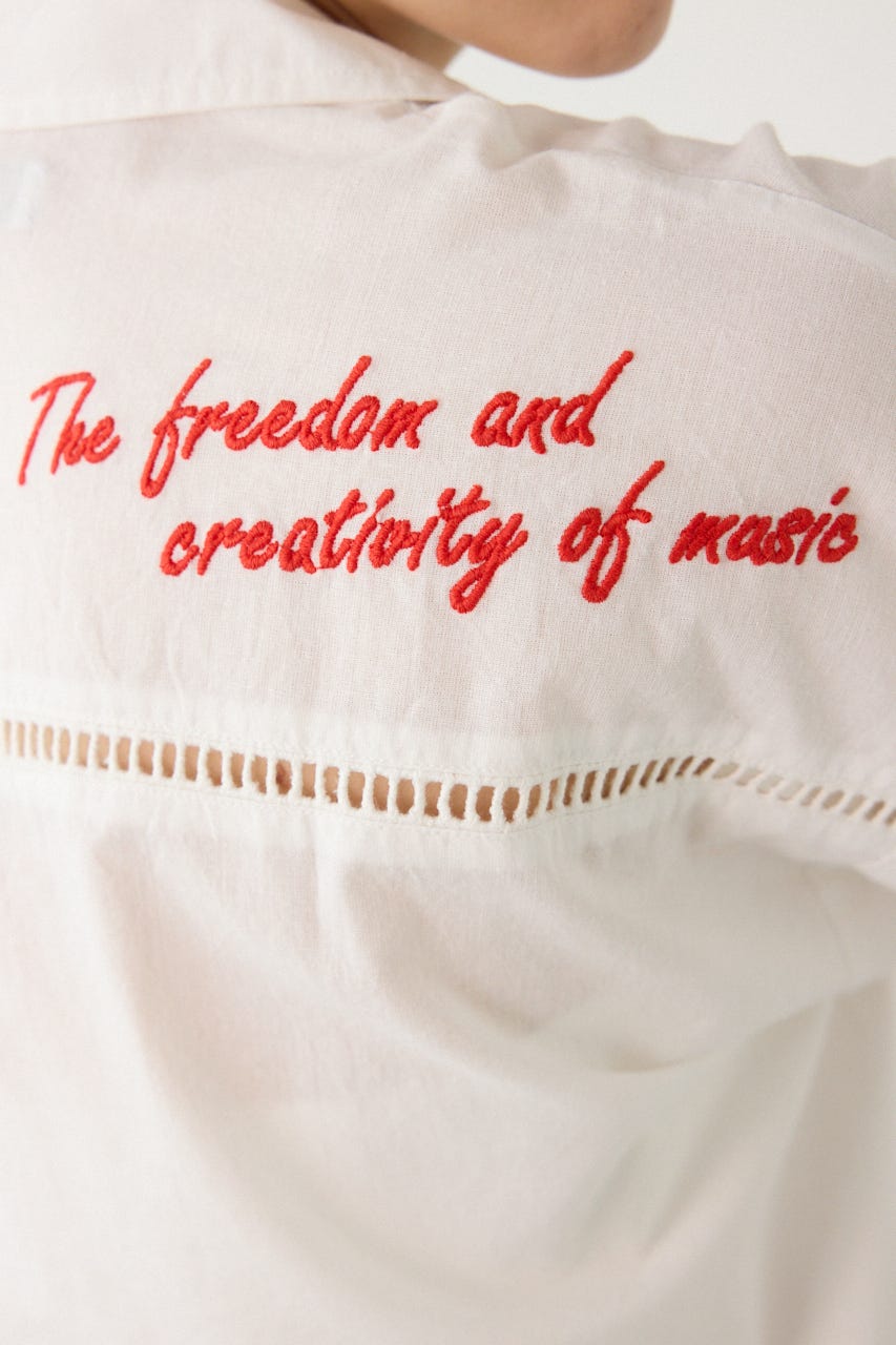 INDIA EMBROIDERY シャツ O/WHT FREE