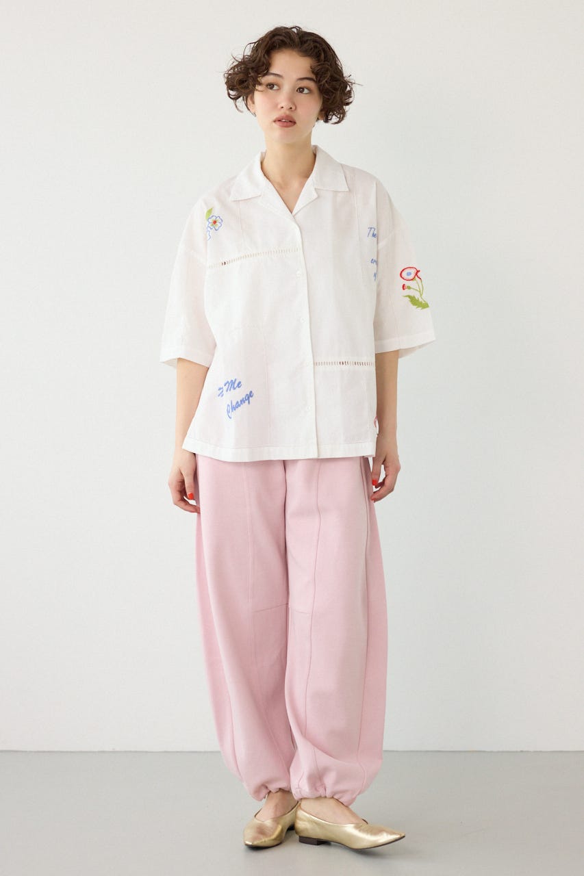 INDIA EMBROIDERY シャツ O/WHT FREE