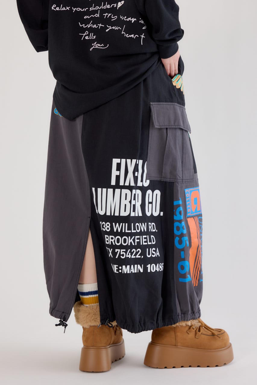 カスタムリメイクスカート BLK FREE