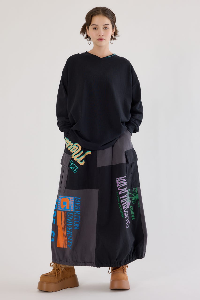 カスタムリメイクスカート BLK FREE