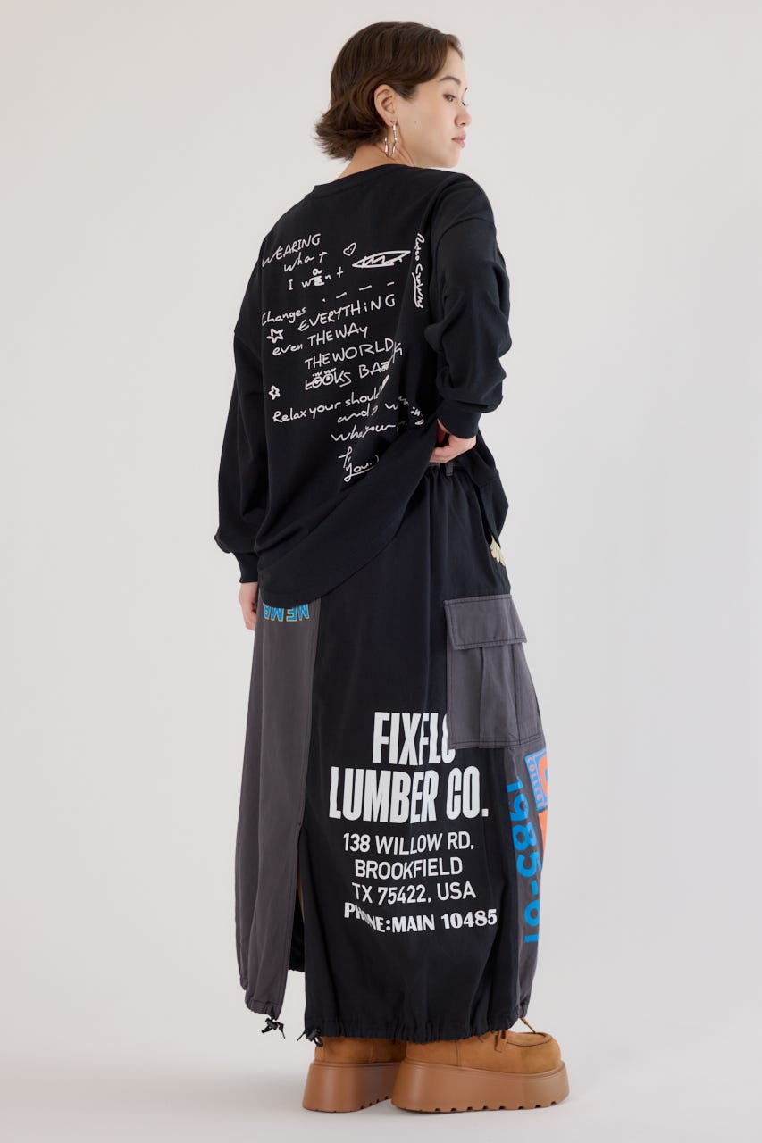 カスタムリメイクスカート BLK FREE