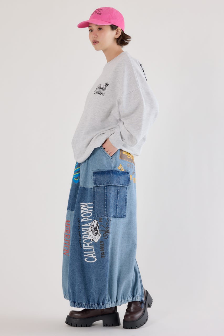 カスタムリメイクスカート BLU FREE