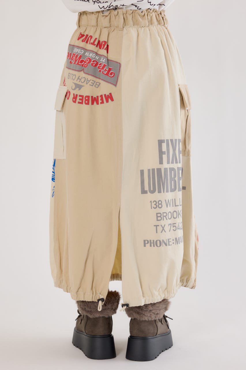 カスタムリメイクスカート O/WHT FREE