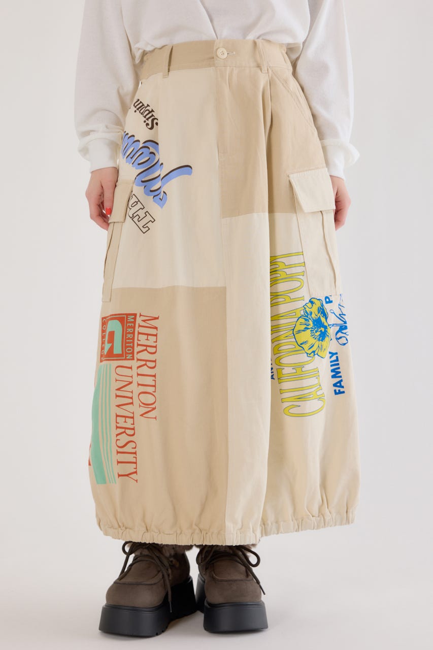 カスタムリメイクスカート O/WHT FREE